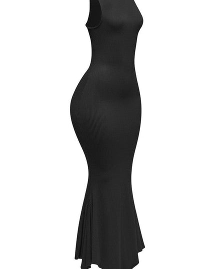 Women's Plus Size Sleeveless Mermaid Maxi Dress