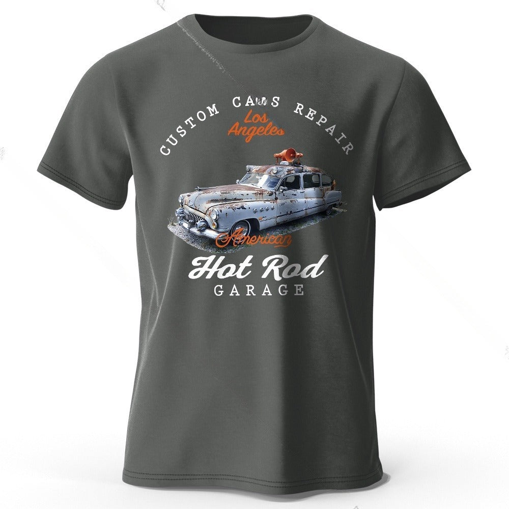 Car Club Patch Print Men's T-shirt