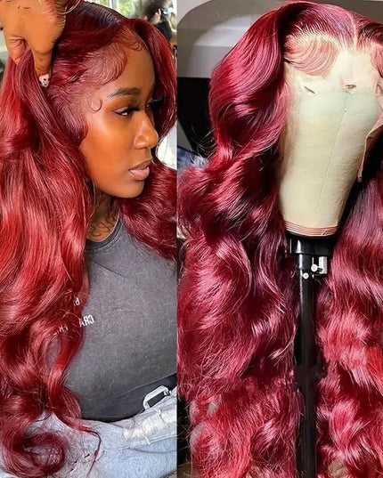 Wine Red Wig Hot Sale Front Lace