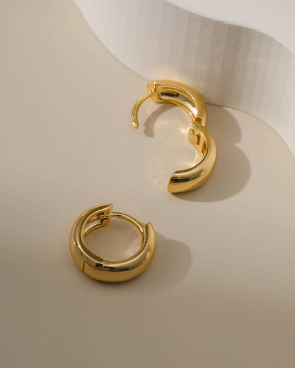 Women's Versatile And Simple Plain Hoop Earrings