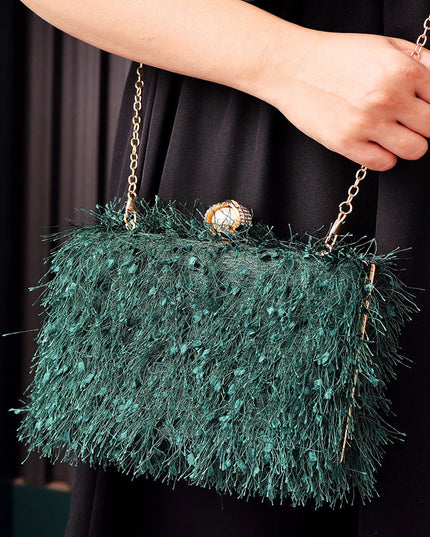 Tassel Handbags Women Dress Party Evening Bag Fashion Luxury Designer Square Bags Crossbody Shoulder Bag Ladies