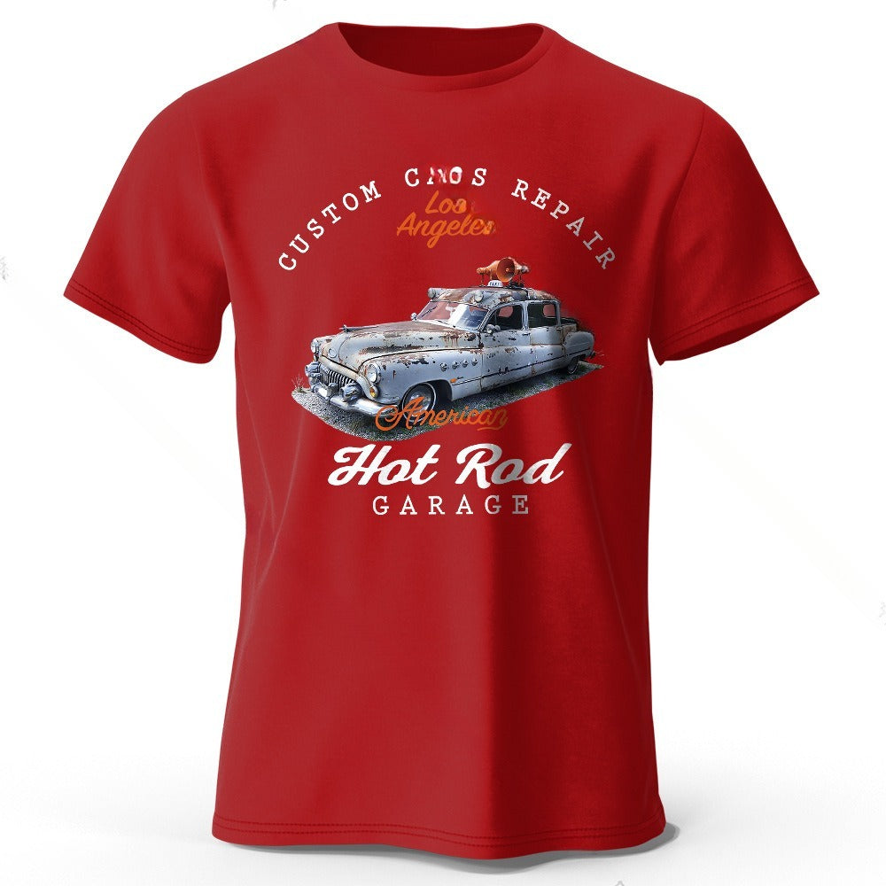 Car Club Patch Print Men's T-shirt