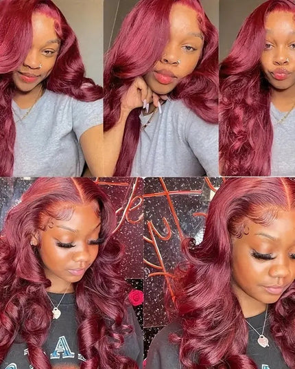 Wine Red Wig Hot Sale Front Lace