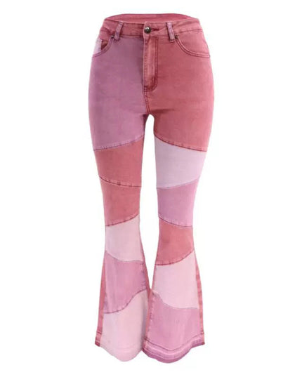 Women's Wide-leg Fashion Stitching Jeans