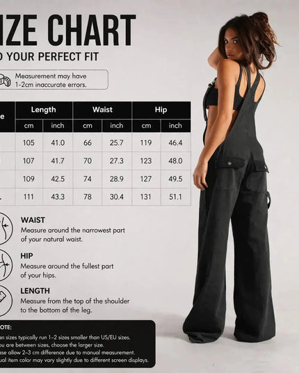 Y2K Denim Overalls Women – Zip Front Loose Fit Pocket Jumpsuit