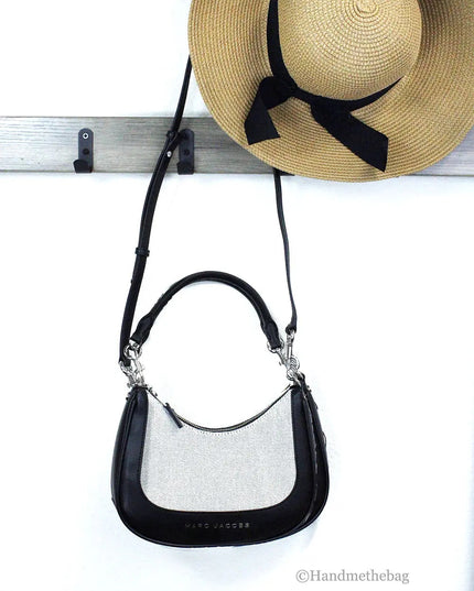 Marc Jacobs Terry Canvas Leather Hobo Shoulder Bag