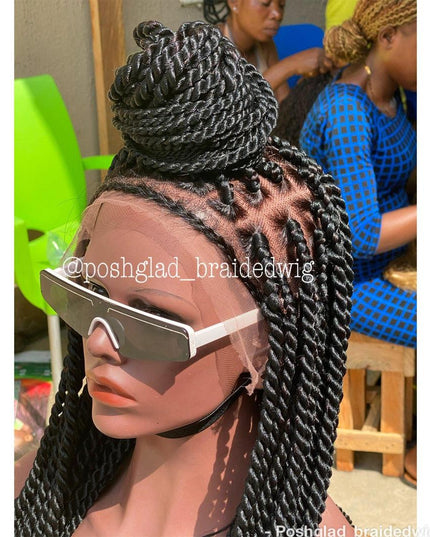 Adler Senegalese Twist Glueless Full Lace Wig 100 Percent Human Hair