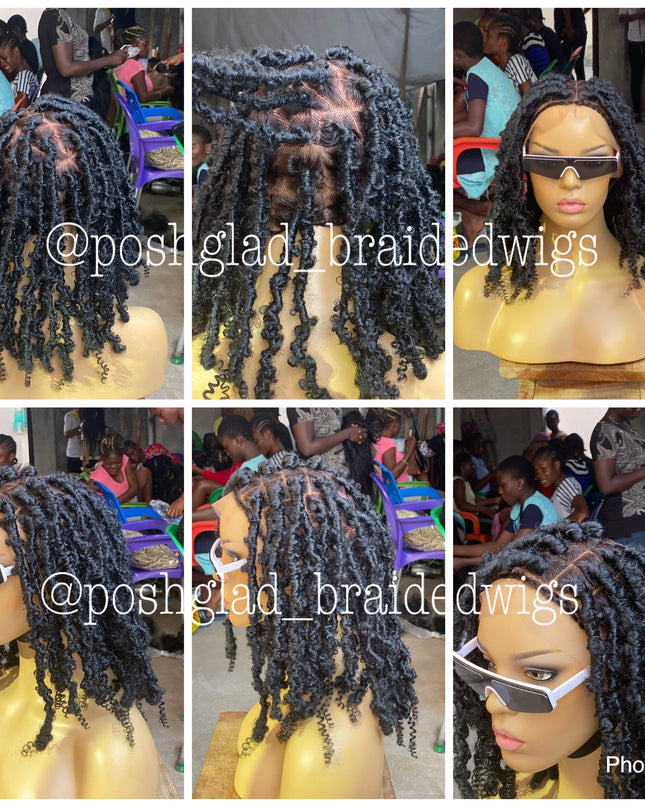 Short Butterfly Locs Glueless Wig Rebecca 100 Percent Human Hair