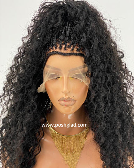 Kehinde Deep Twist Braid Wig Glueless Full Lace 100 Percent Human Black Hair