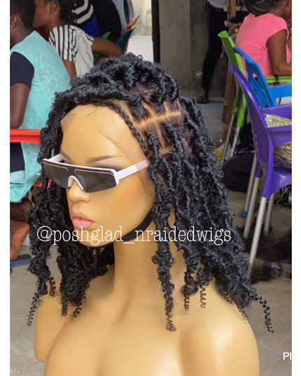 Short Butterfly Locs Glueless Wig Rebecca 100 Percent Human Hair