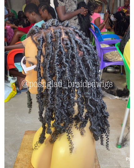 Short Butterfly Locs Glueless Wig Rebecca 100 Percent Human Hair