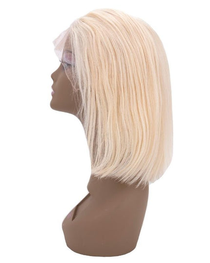 Blonde Straight 13x4 Transparent Lace 100% Human Hair Bob Wig