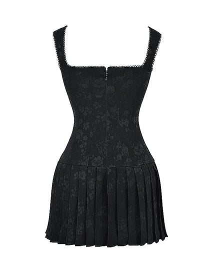 Make Me Feel Pleated Corset Mini Dress
