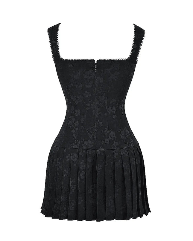 Make Me Feel Pleated Corset Mini Dress
