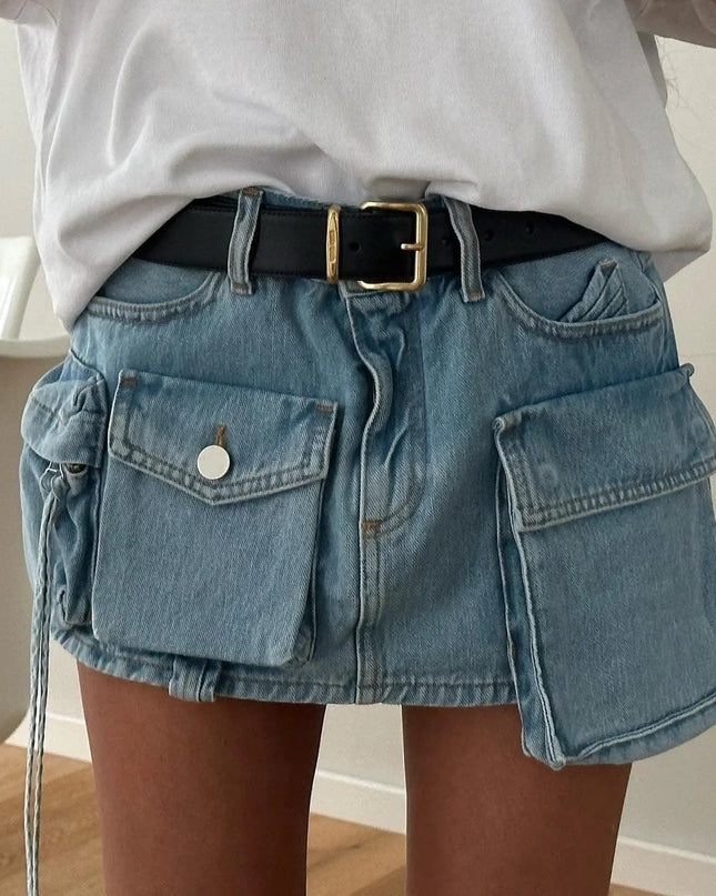 Manhattan St. Denim Mini Skirt