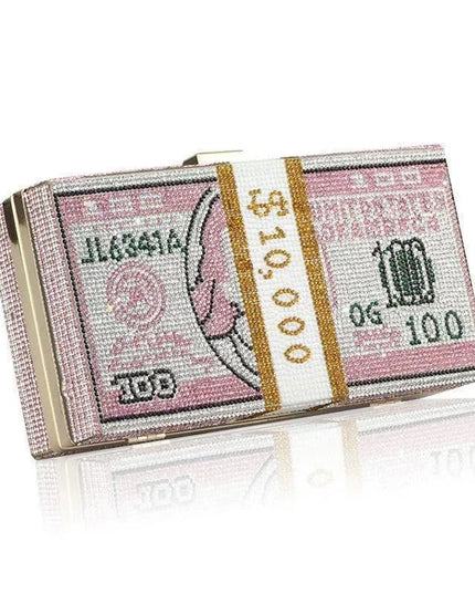 Money On My Mind Rhinestone Sparkle Clutch