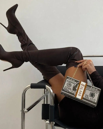 Money On My Mind Rhinestone Sparkle Clutch