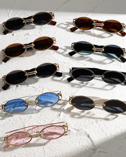 Retro Oval Frame Sunglasses