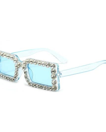 Retro Fashion Diamond Embedded Square Frame Sunglasses