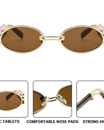 Retro Oval Frame Sunglasses