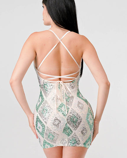 DIAMOND PATTERN DRAWSTRING