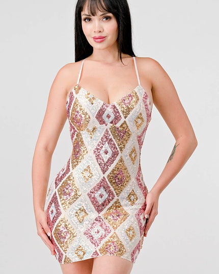 DIAMOND PATTERN DRAWSTRING