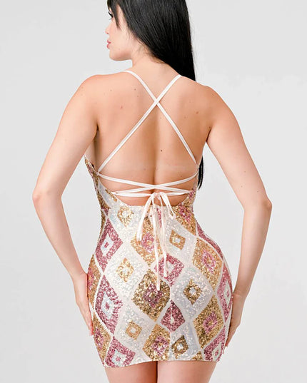 DIAMOND PATTERN DRAWSTRING
