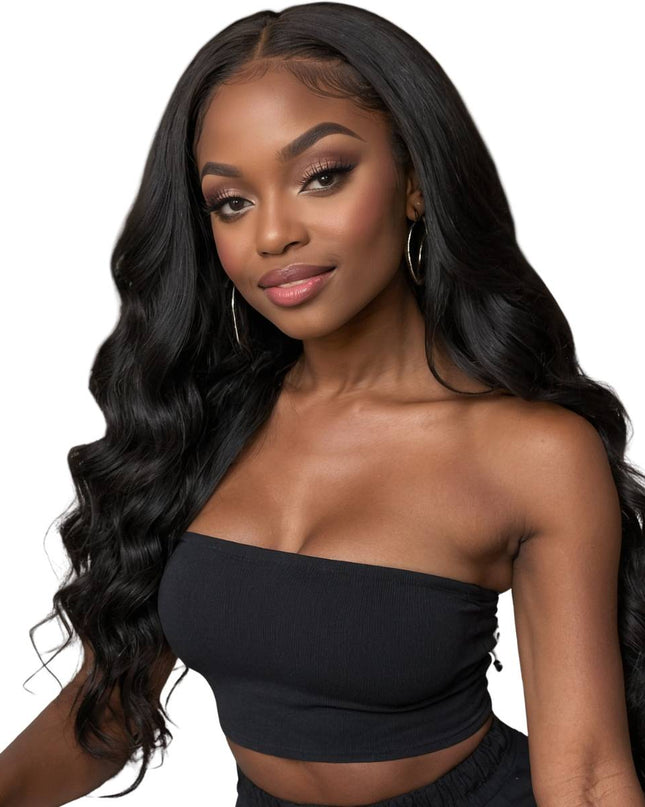 Brazilian Body Wave Hair Bundle Black Woman: Long, Flowing Human Hair Extensions, Natural Hairstyle, Sew-In Weave, Pretty Melanin Boutique