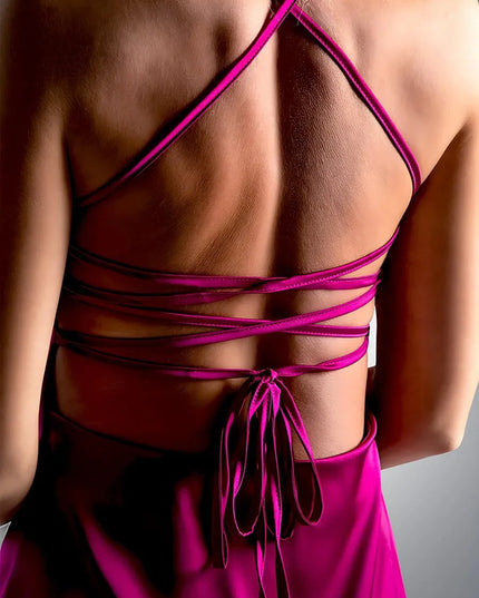 Sadao Lace Up A-Line Short Dress