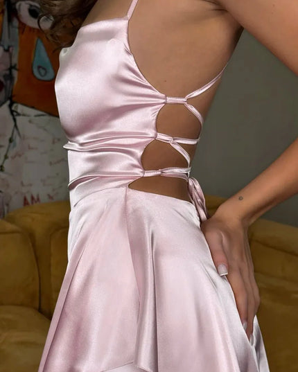 Sadao Lace Up A-Line Short Dress