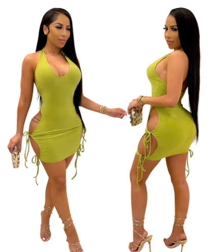 Backless Halter Strap Dress for Women