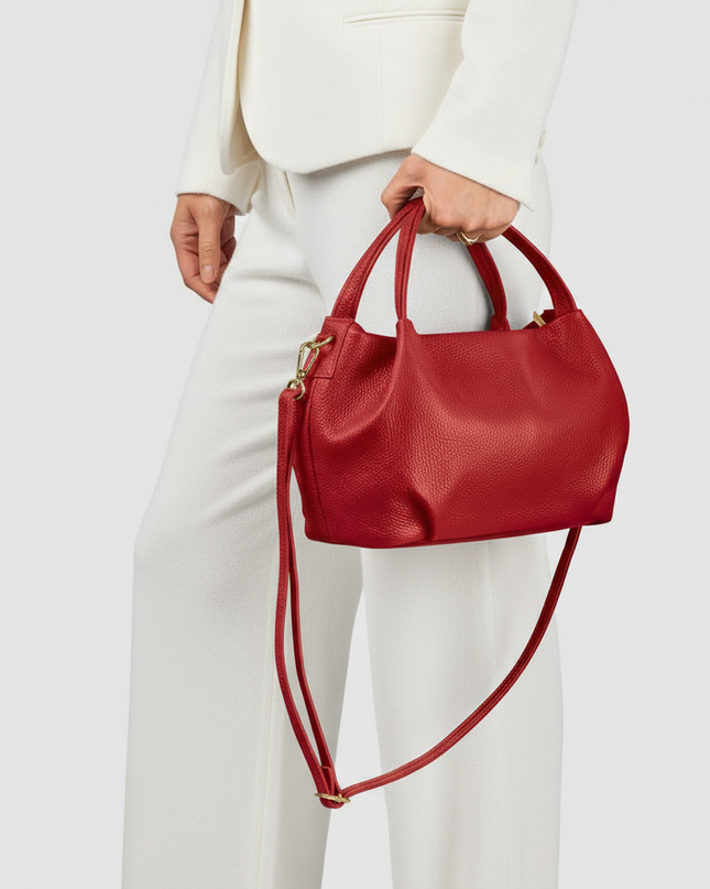 Calf Leather Top-Handle Bag