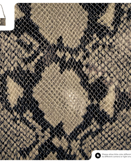 Python-Print Suede Crossbody Bag