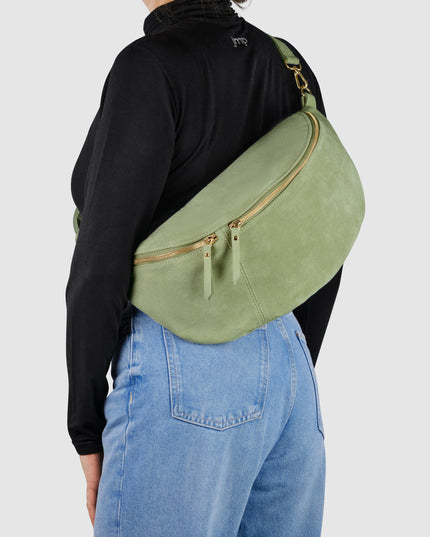 Suede Leather Crossbody Bag