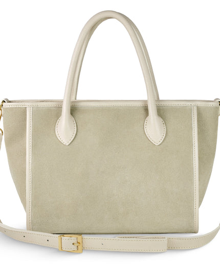 Suede Leather Top-Handle Bag