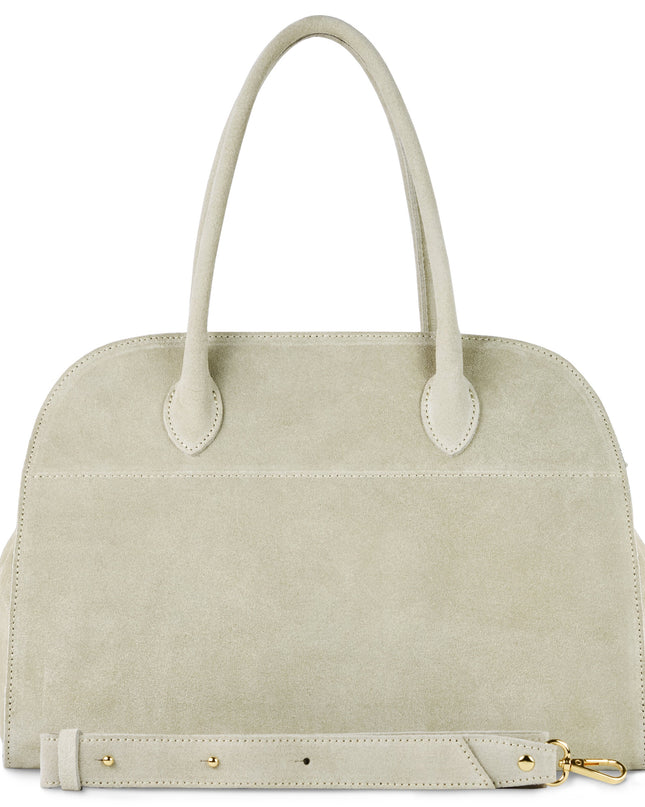 Suede Leather Top-Handle Bag