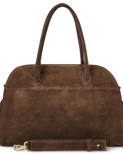 Suede Leather Top-Handle Bag