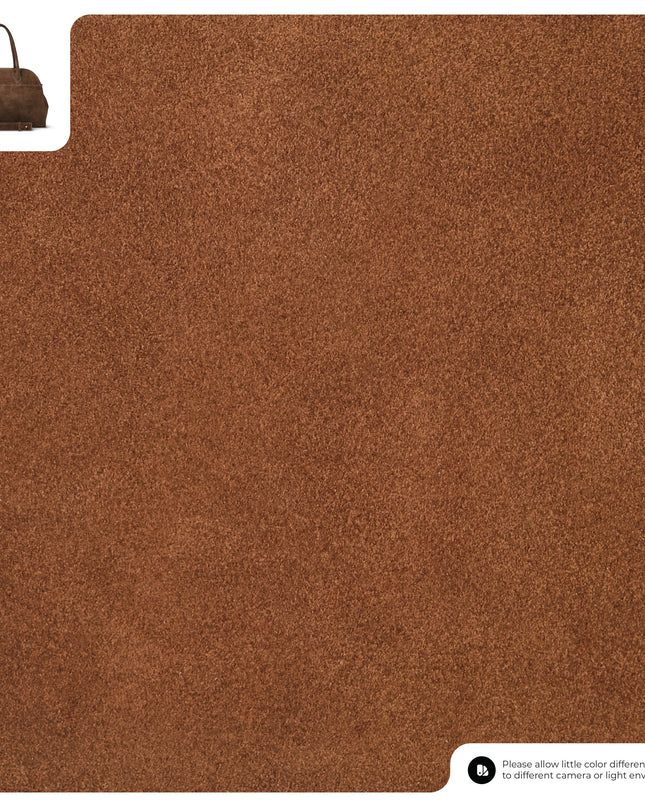 Suede Leather Top-Handle Bag