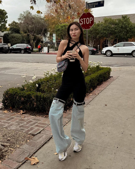 Urban Chic Denim Hybrid Flare Pants