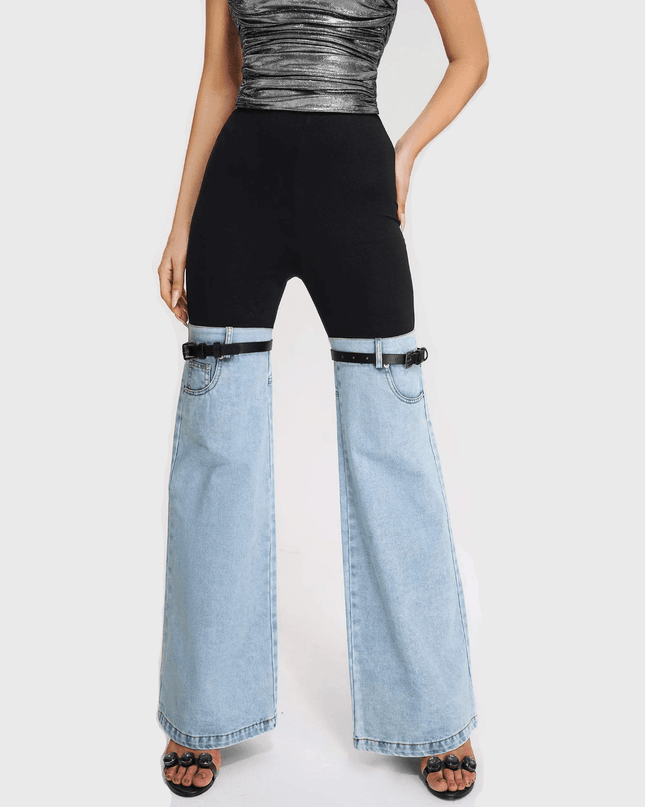 Urban Chic Denim Hybrid Flare Pants