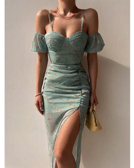 Irregular Spaghetti-Strap Dress for Women's Fashion